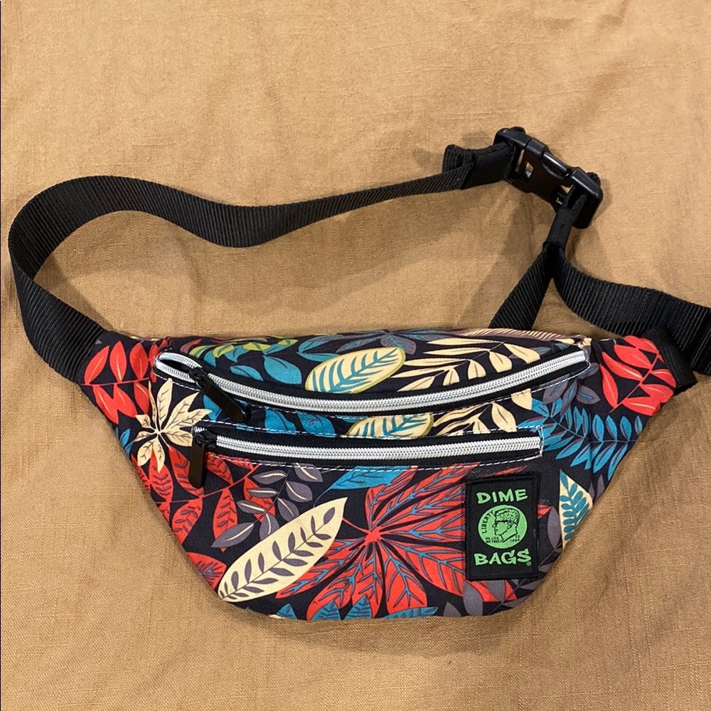 Dime Bags Colorful Leaf Print Crossbody Bag